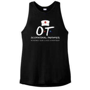 Occupational Therapists Risking Our Lives Everyday Ladies PosiCharge Tri-Blend Wicking Tank