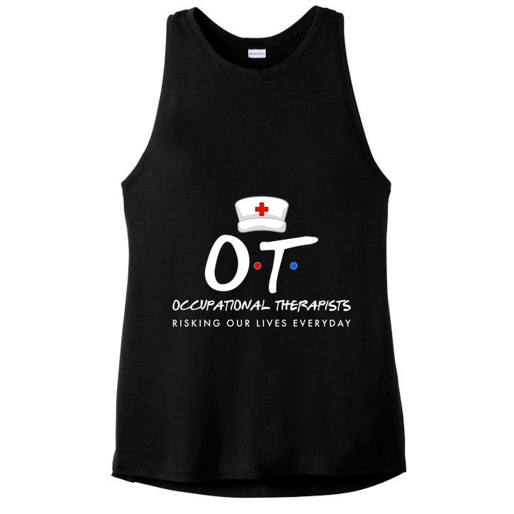 Occupational Therapists Risking Our Lives Everyday Ladies PosiCharge Tri-Blend Wicking Tank