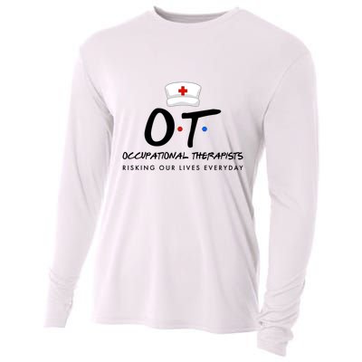 Occupational Therapists Risking Our Lives Everyday Cooling Performance Long Sleeve Crew