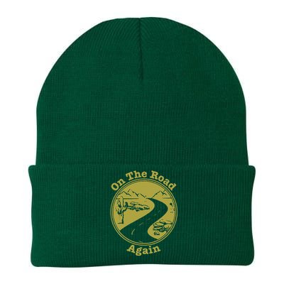 On The Road Again Vacation Camping Road Trip Knit Cap Winter Beanie