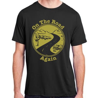 On The Road Again Vacation Camping Road Trip Adult ChromaSoft Performance T-Shirt