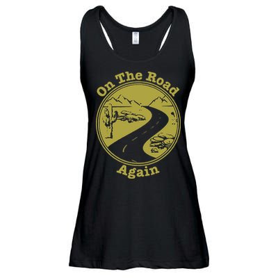 On The Road Again Vacation Camping Road Trip Ladies Essential Flowy Tank