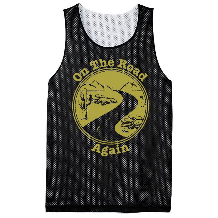 On The Road Again Vacation Camping Road Trip Mesh Reversible Basketball Jersey Tank