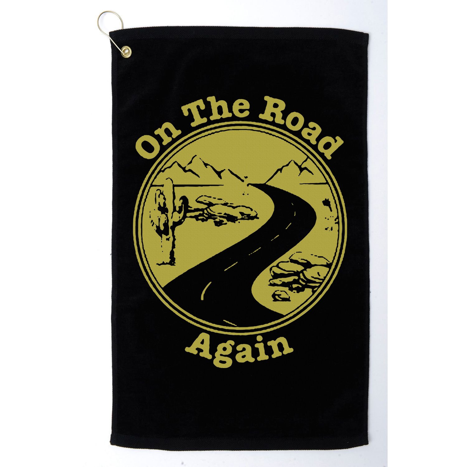On The Road Again Vacation Camping Road Trip Golf Towel