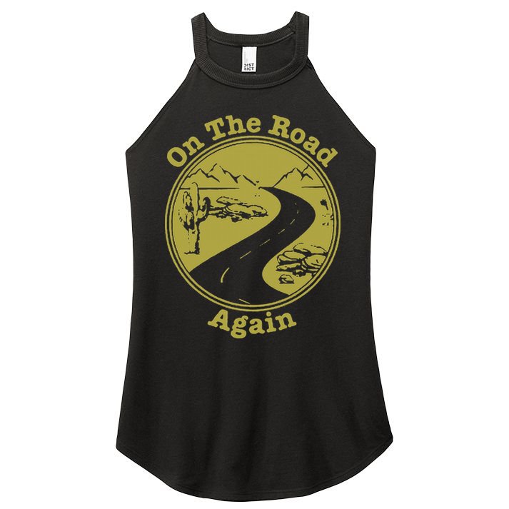 On The Road Again Vacation Camping Road Trip Women's Perfect Tri Rocker Tank