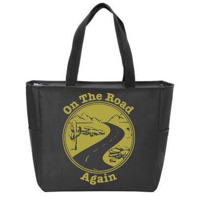 On The Road Again Vacation Camping Road Trip Zip Tote Bag