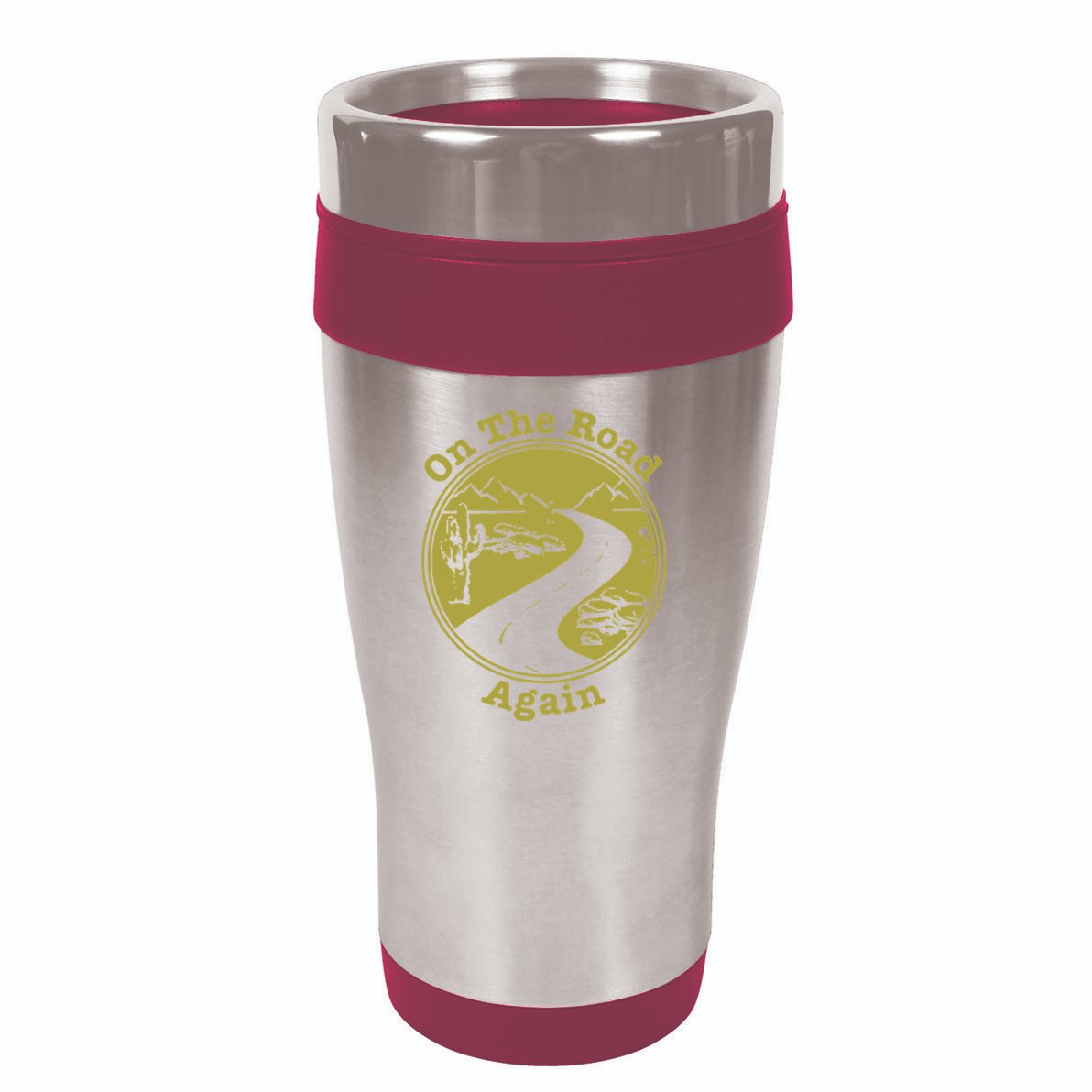 On The Road Again Vacation Camping Road Trip 16oz Travel Tumbler