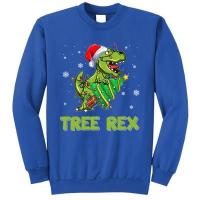 Ojzm Tree Rex Dinosaur Christmas Pajama Merry Xmas Gift Sweatshirt