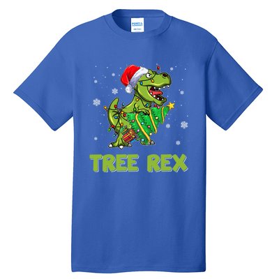 Ojzm Tree Rex Dinosaur Christmas Pajama Merry Xmas Gift Tall T-Shirt