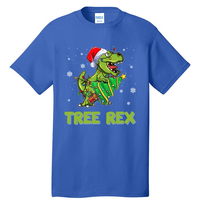 Ojzm Tree Rex Dinosaur Christmas Pajama Merry Xmas Gift Tall T-Shirt