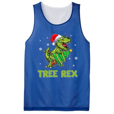 Ojzm Tree Rex Dinosaur Christmas Pajama Merry Xmas Gift Mesh Reversible Basketball Jersey Tank