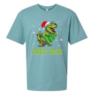 Ojzm Tree Rex Dinosaur Christmas Pajama Merry Xmas Gift Sueded Cloud Jersey T-Shirt