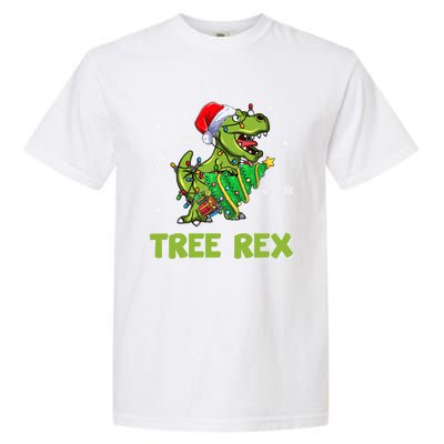 Ojzm Tree Rex Dinosaur Christmas Pajama Merry Xmas Gift Garment-Dyed Heavyweight T-Shirt