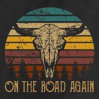 On The Road Again Outlaws Music Bull Skull Love Cowboy Boots Beanie