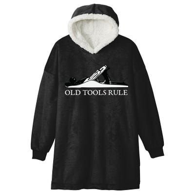 OLD TOOLS RULE HAND PLANE WOODWORKING MAN CAVE Hooded Wearable Blanket