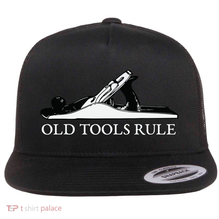 OLD TOOLS RULE HAND PLANE WOODWORKING MAN CAVE Flatbill Hat