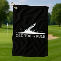 OLD TOOLS RULE HAND PLANE WOODWORKING MAN CAVE Golf Towel