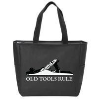 OLD TOOLS RULE HAND PLANE WOODWORKING MAN CAVE Zip Tote Bag