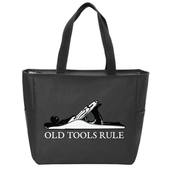 OLD TOOLS RULE HAND PLANE WOODWORKING MAN CAVE Zip Tote Bag