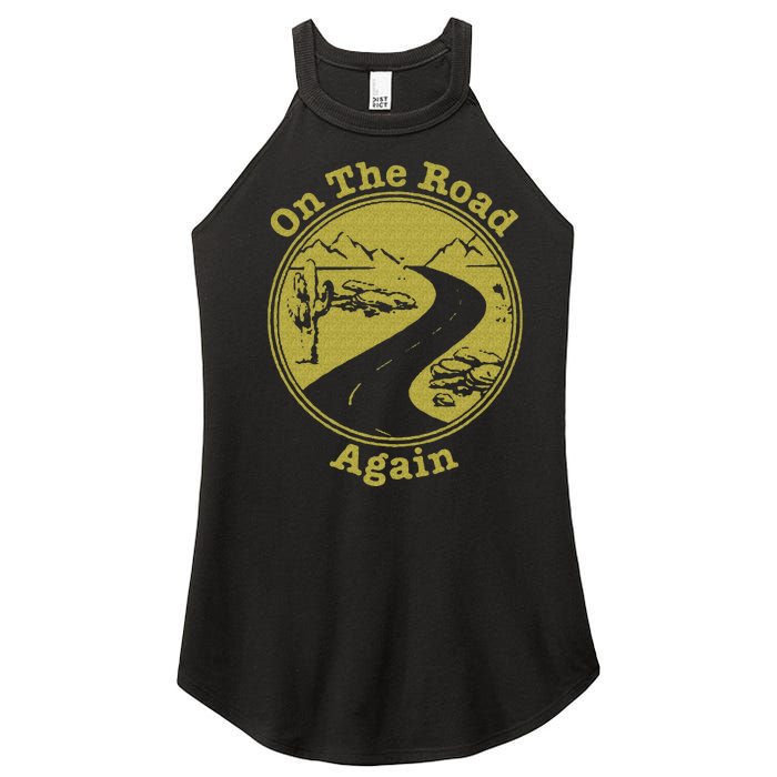 On The Road Again Vacation Camping Road Trip Women’s Perfect Tri Rocker Tank