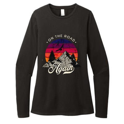 On The Road Again Vintage Wilderness Adventure Womens CVC Long Sleeve Shirt