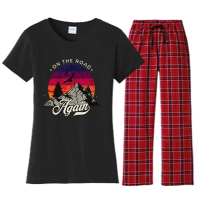 On The Road Again Vintage Wilderness Adventure Women's Flannel Pajama Set