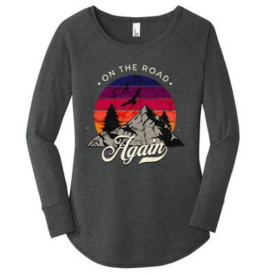 On The Road Again Vintage Wilderness Adventure Women's Perfect Tri Tunic Long Sleeve Shirt