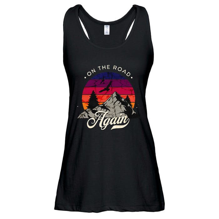 On The Road Again Vintage Wilderness Adventure Ladies Essential Flowy Tank