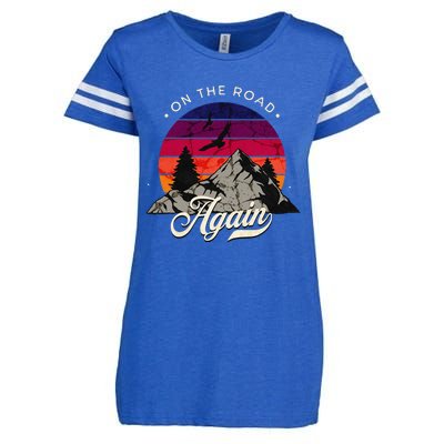 On The Road Again Vintage Wilderness Adventure Enza Ladies Jersey Football T-Shirt