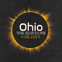 Ohio Total Solar Eclipse April 8 2024 7 Panel Mesh Trucker Snapback Hat