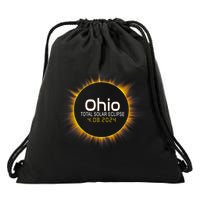 Ohio Total Solar Eclipse April 8 2024 Drawstring Bag