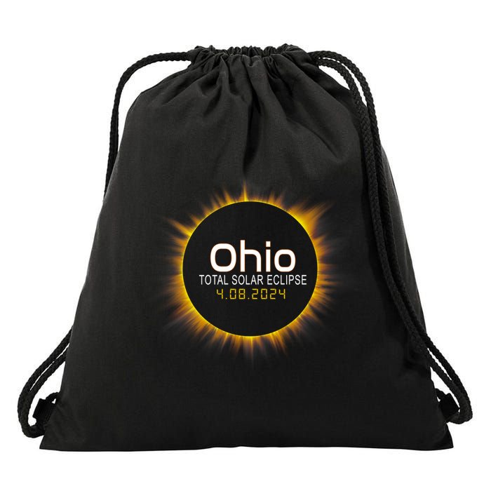 Ohio Total Solar Eclipse April 8 2024 Drawstring Bag