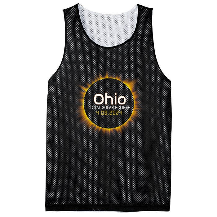 Ohio Total Solar Eclipse April 8 2024 Mesh Reversible Basketball Jersey Tank