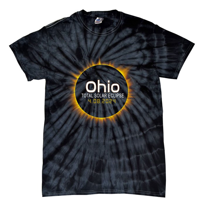 Ohio Total Solar Eclipse April 8 2024 Tie-Dye T-Shirt