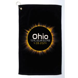 Ohio Total Solar Eclipse April 8 2024 Platinum Collection Golf Towel