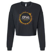 Ohio Total Solar Eclipse April 8 2024 Cropped Pullover Crew