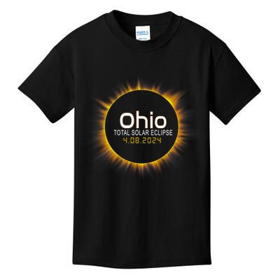 Ohio Total Solar Eclipse April 8 2024 Kids T-Shirt