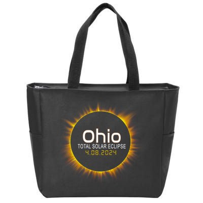 Ohio Total Solar Eclipse April 8 2024 Zip Tote Bag
