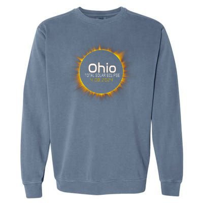 Ohio Total Solar Eclipse April 8 2024 Garment-Dyed Sweatshirt