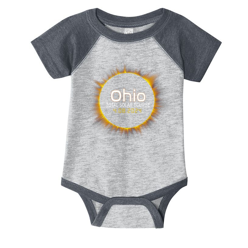Ohio Total Solar Eclipse April 8 2024 Infant Baby Jersey Bodysuit
