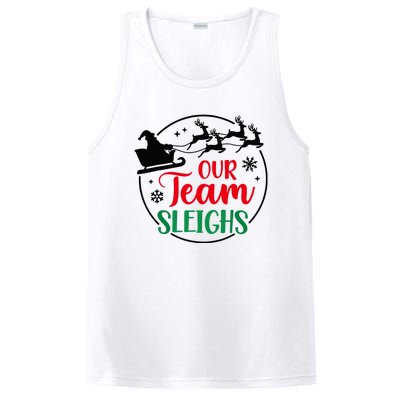 Our Team Sleighs Christmas Family Pajama Xmas Holiday PosiCharge Competitor Tank