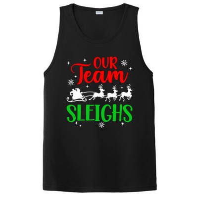 Our Team Sleighs Christmas Family Pajama Xmas Holiday PosiCharge Competitor Tank