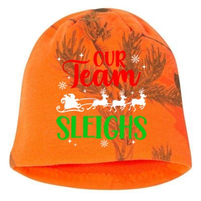 Our Team Sleighs Christmas Family Pajama Xmas Holiday Kati - Camo Knit Beanie