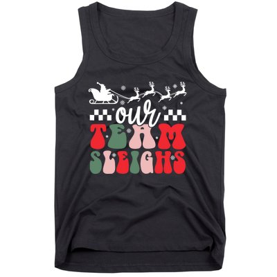 Our Team Sleighs Christmas Family Pajama Xmas Holiday Tank Top