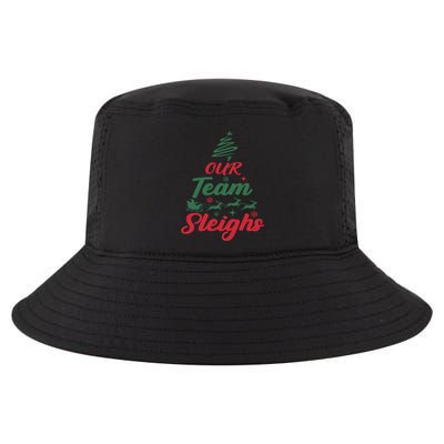 Our Team Sleighs Christmas Family Pajama Xmas Holiday Cool Comfort Performance Bucket Hat