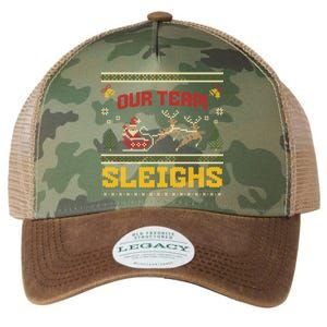 Our Team Sleighs Christmas Family Ugly Pajama Xmas Holiday Legacy Tie Dye Trucker Hat