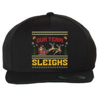 Our Team Sleighs Christmas Family Ugly Pajama Xmas Holiday Wool Snapback Cap