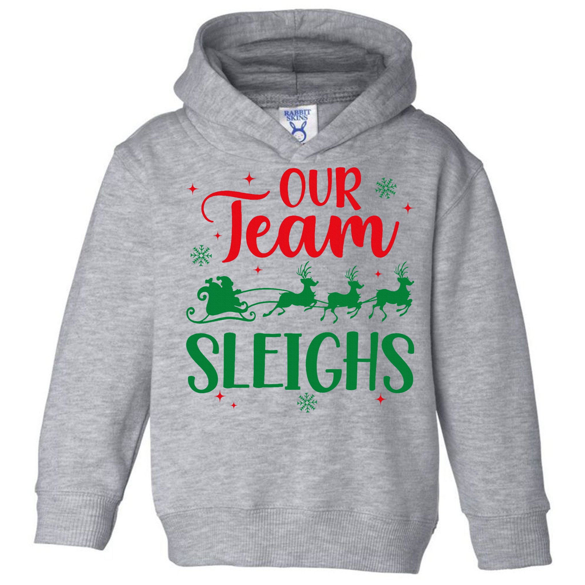 Our Team Sleighs Christmas Santa Reindeers Office Staff Toddler Hoodie