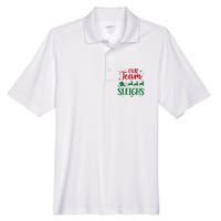 Our Team Sleighs Christmas Santa Reindeers Office Staff Men's Origin Performance Pique Polo