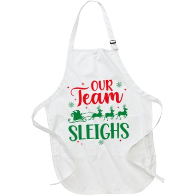 Our Team Sleighs Christmas Santa Reindeers Office Staff Apron